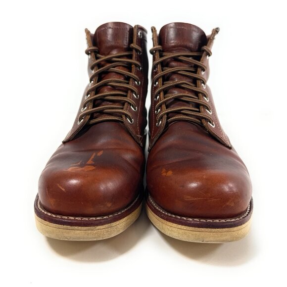 Chippewa Plain Toe Wedge Boots Brown Leather Mens Size 10 D Made In USA 1901M17 - Picture 4 of 8